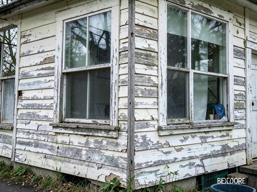 Siding & window replacement — before